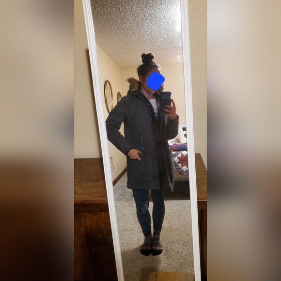 W's XS Woolrich Wool, Down, Real Fur Coat - Picture 12 of 14